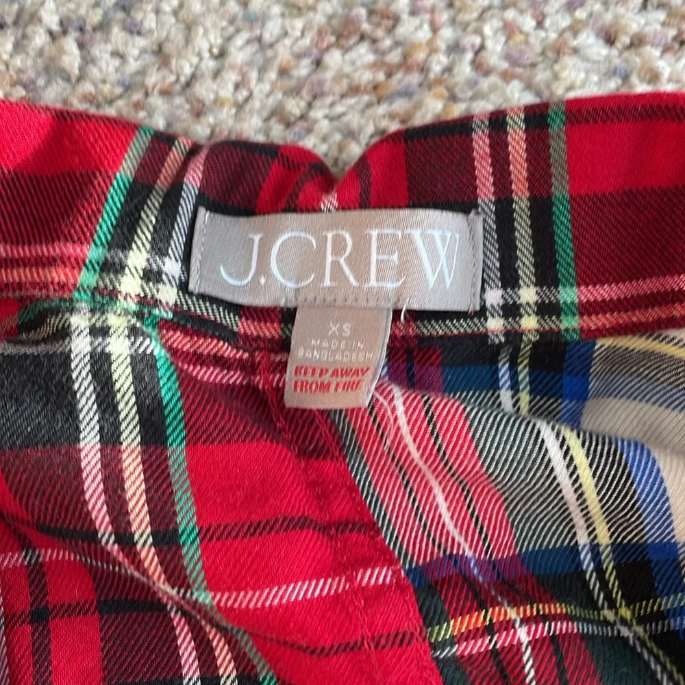 J. Crew Flannel Pajama Set XS - Picture 2 of 3